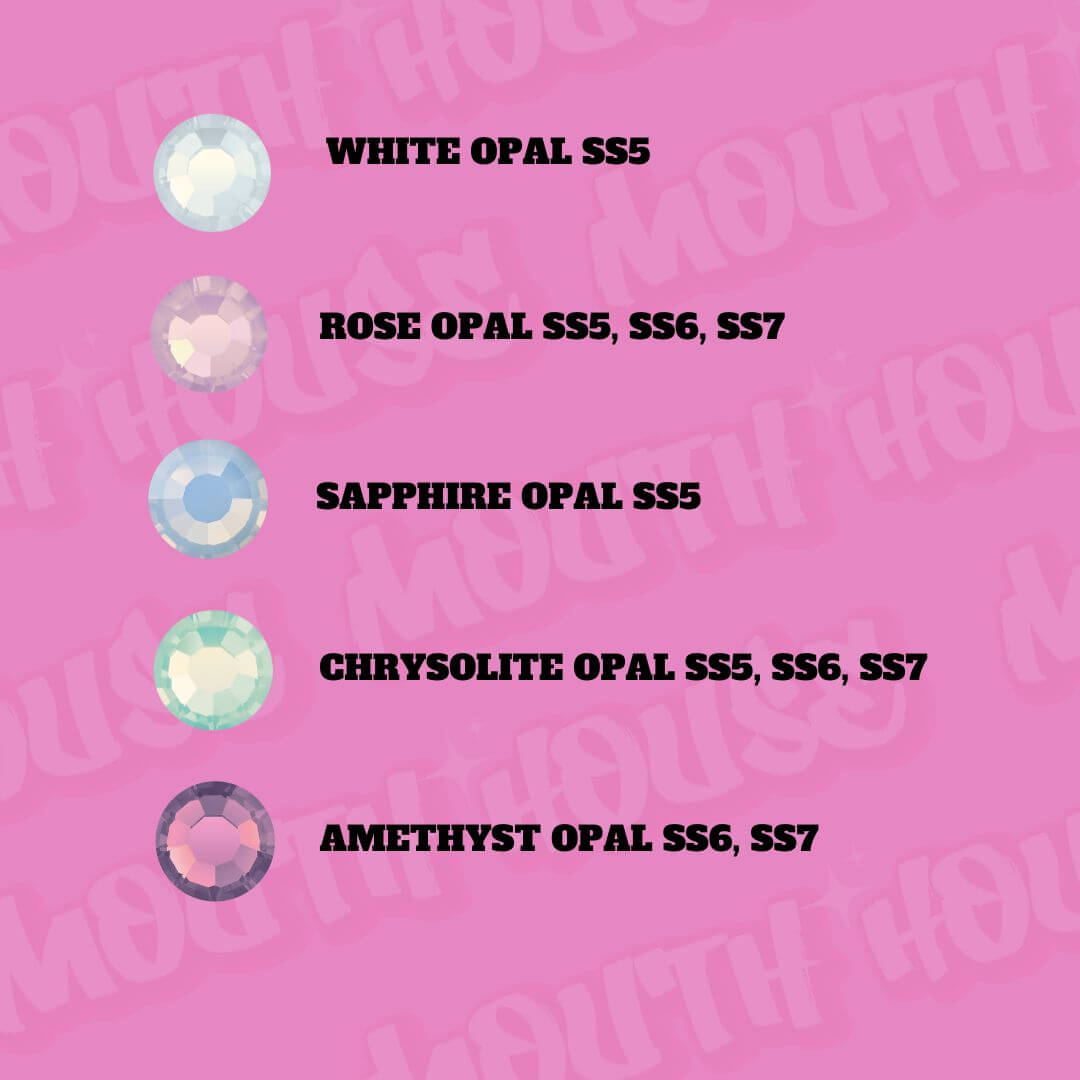 Bulk Tooth Gem Opal Colours - 1000 Gems