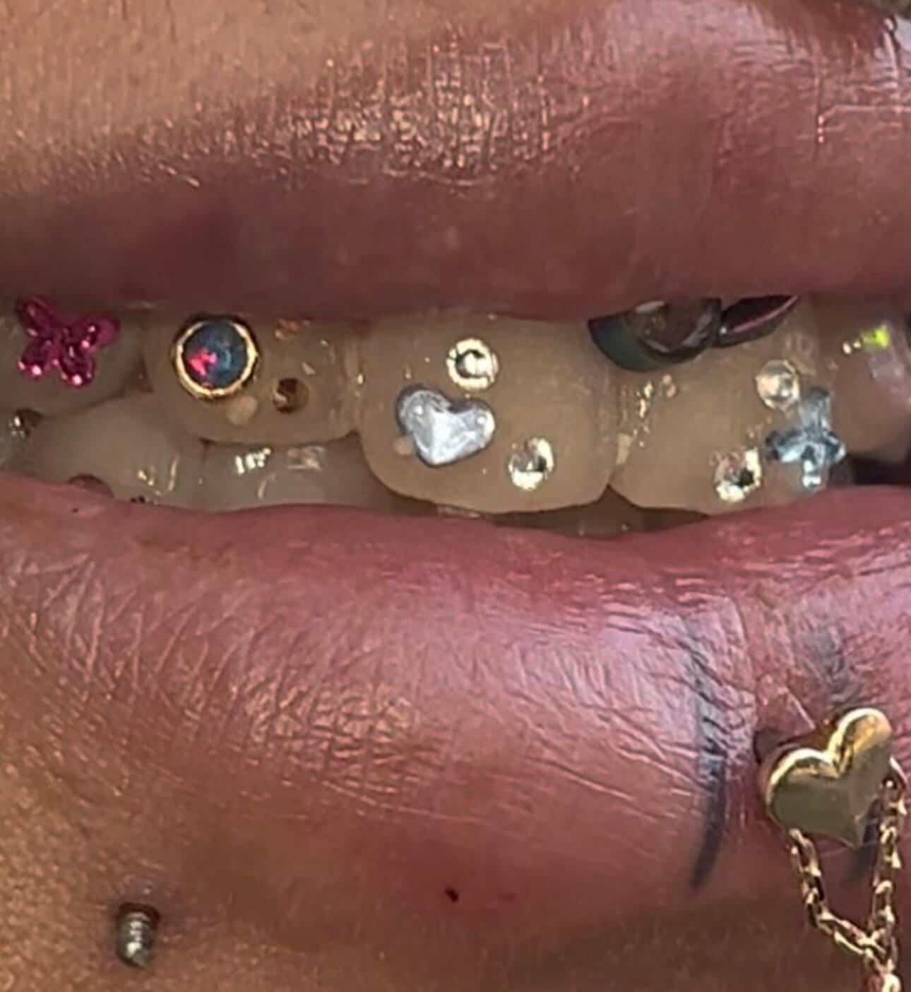 Gold Opal Bezel Tooth Charm CLEARANCE
