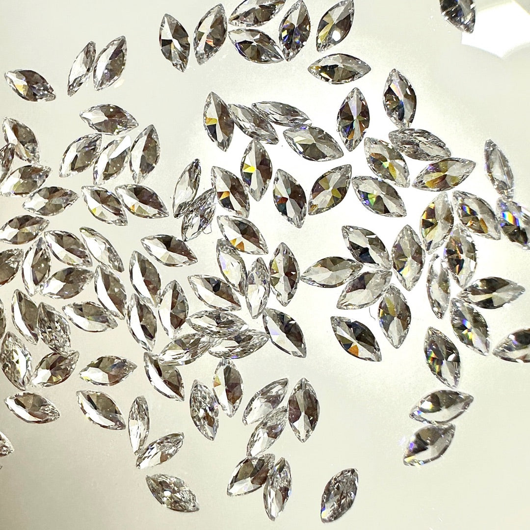 Marquise Zirconia Flatback Tooth Gems - 100 pieces