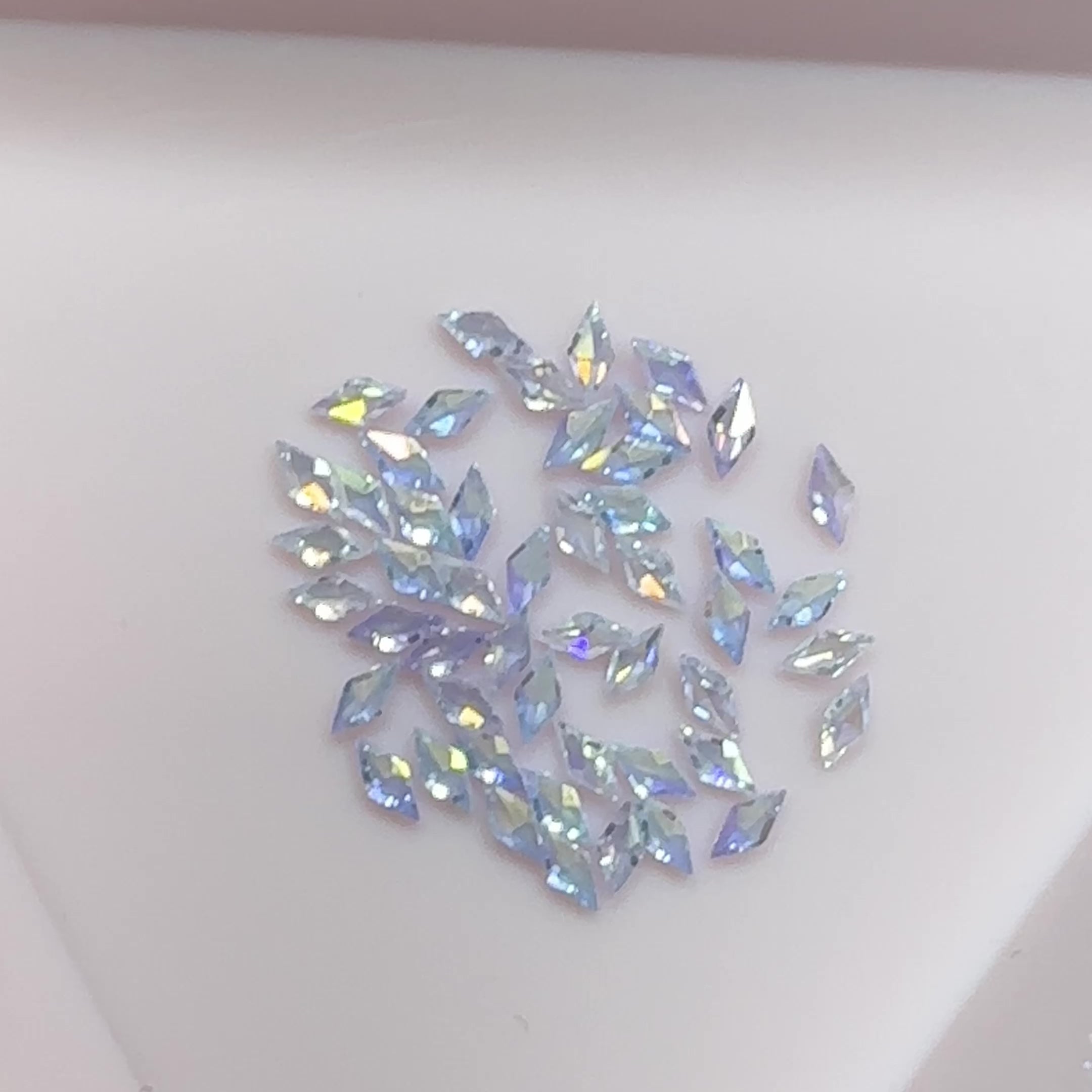 Mini Diamond Zirconia Tooth Gems - Foil Free (50 Pieces)