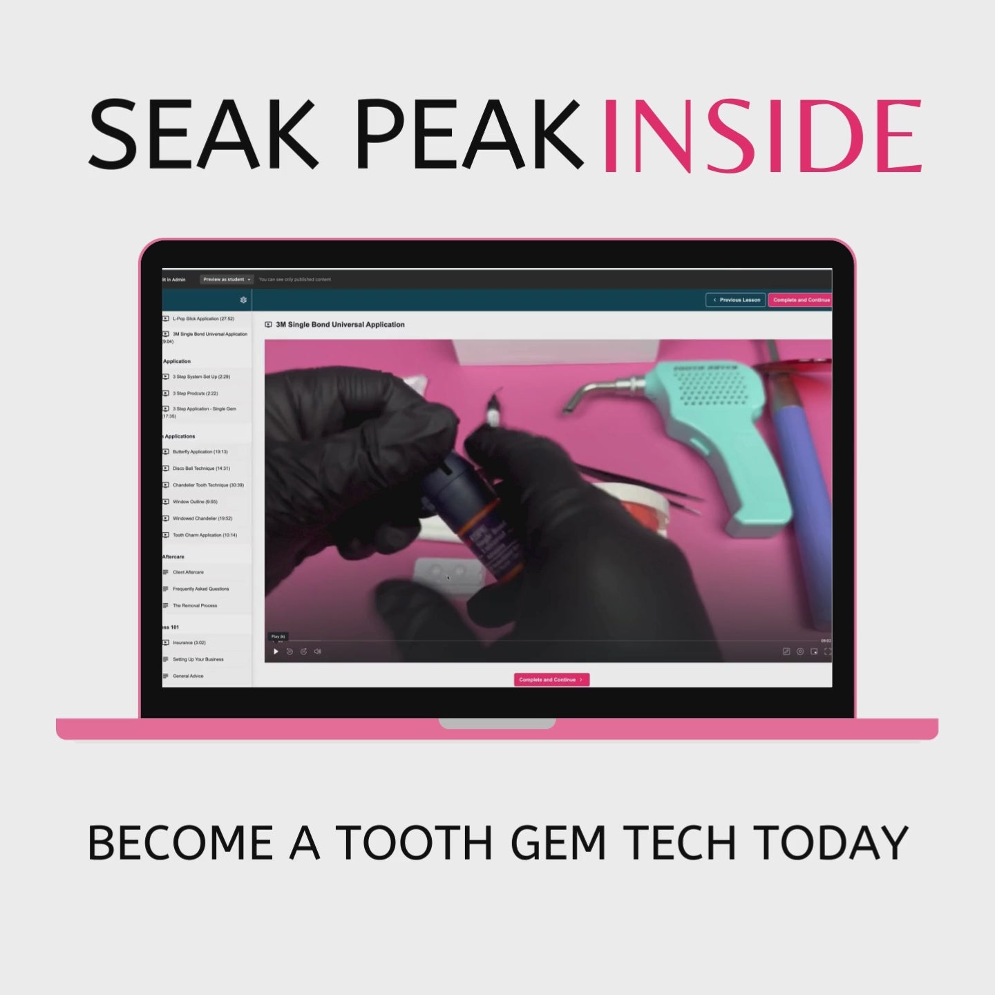 Tooth Gem Tech Training - Discontinuing from August 1st