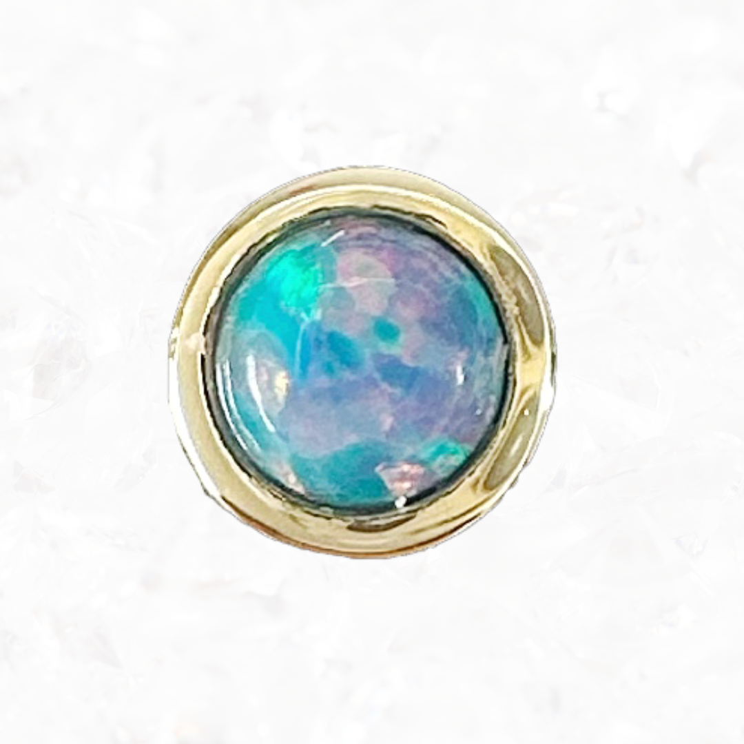 Gold Opal Bezel Tooth Charm CLEARANCE