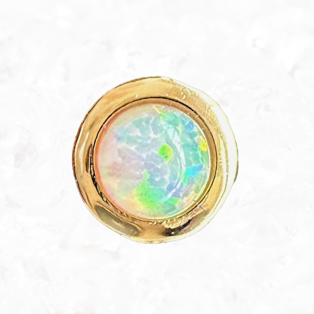 Gold Opal Bezel Tooth Charm CLEARANCE