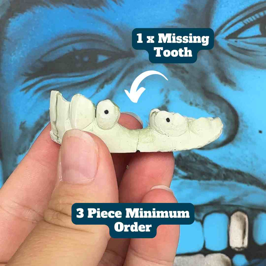 3 Piece Missing Tooth Cover Up Grillz - Grillz Australia