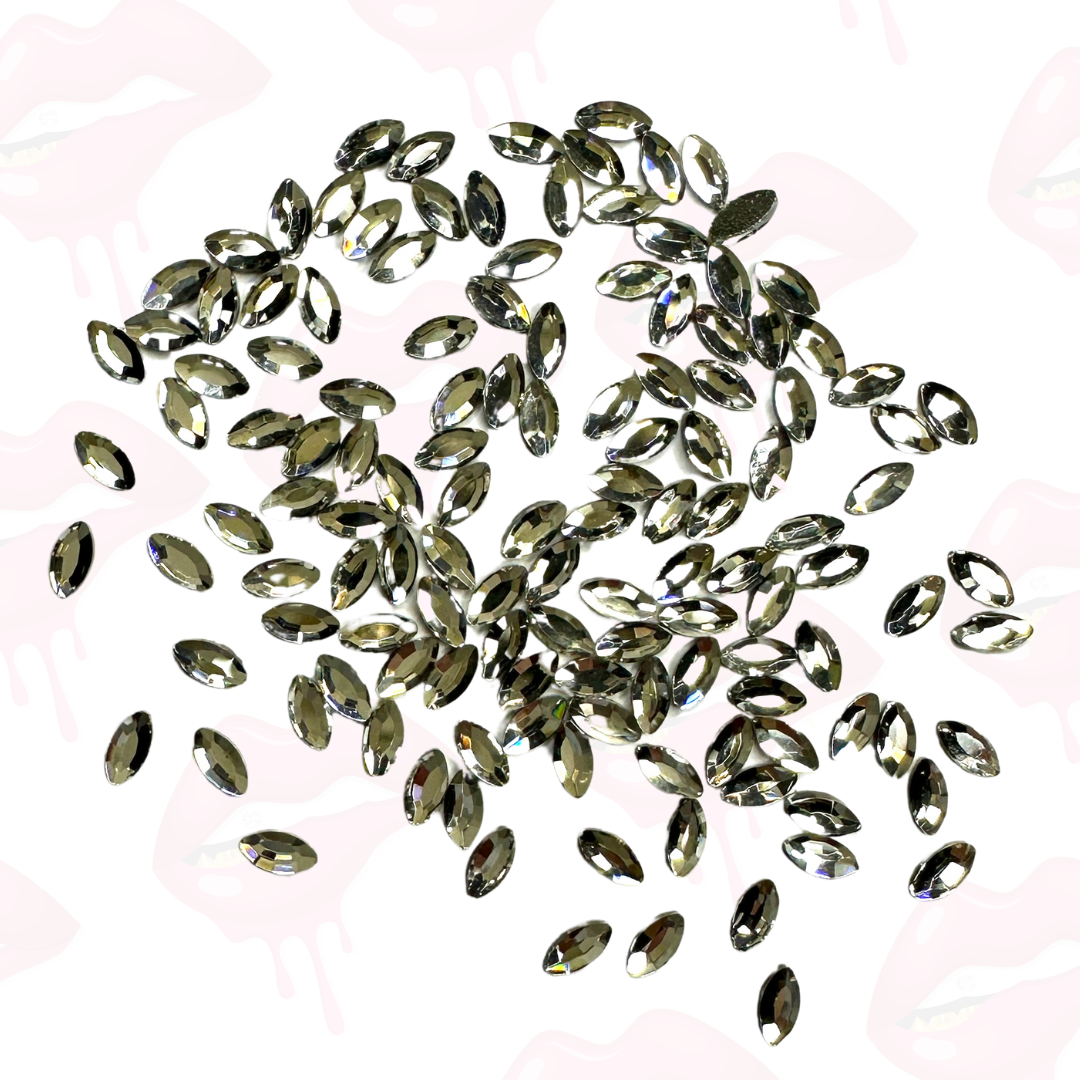 Oval 'Navette' Shape Tooth Gem (10, 20 & 50 pieces)