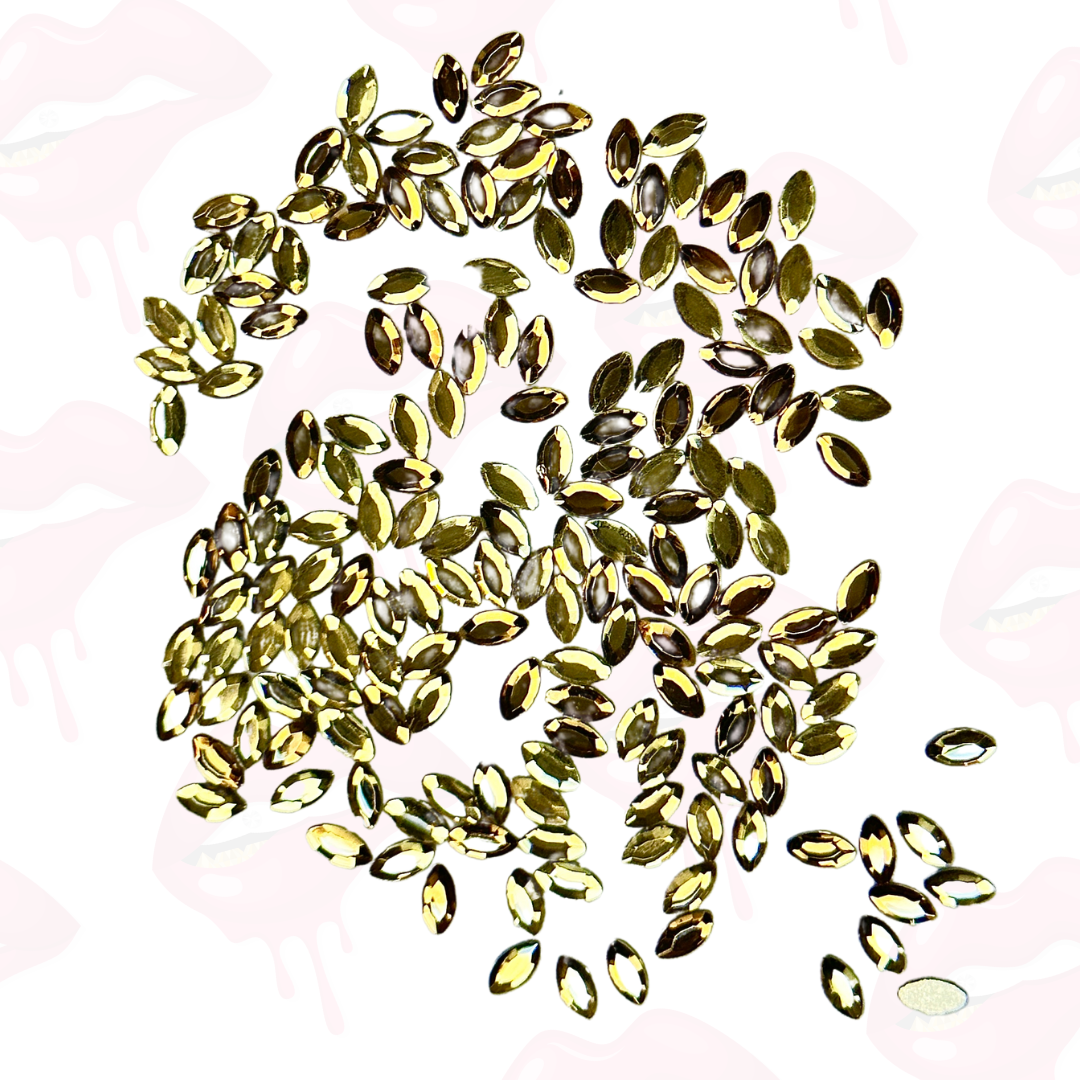 Oval 'Navette' Shape Tooth Gem (10, 20 & 50 pieces)