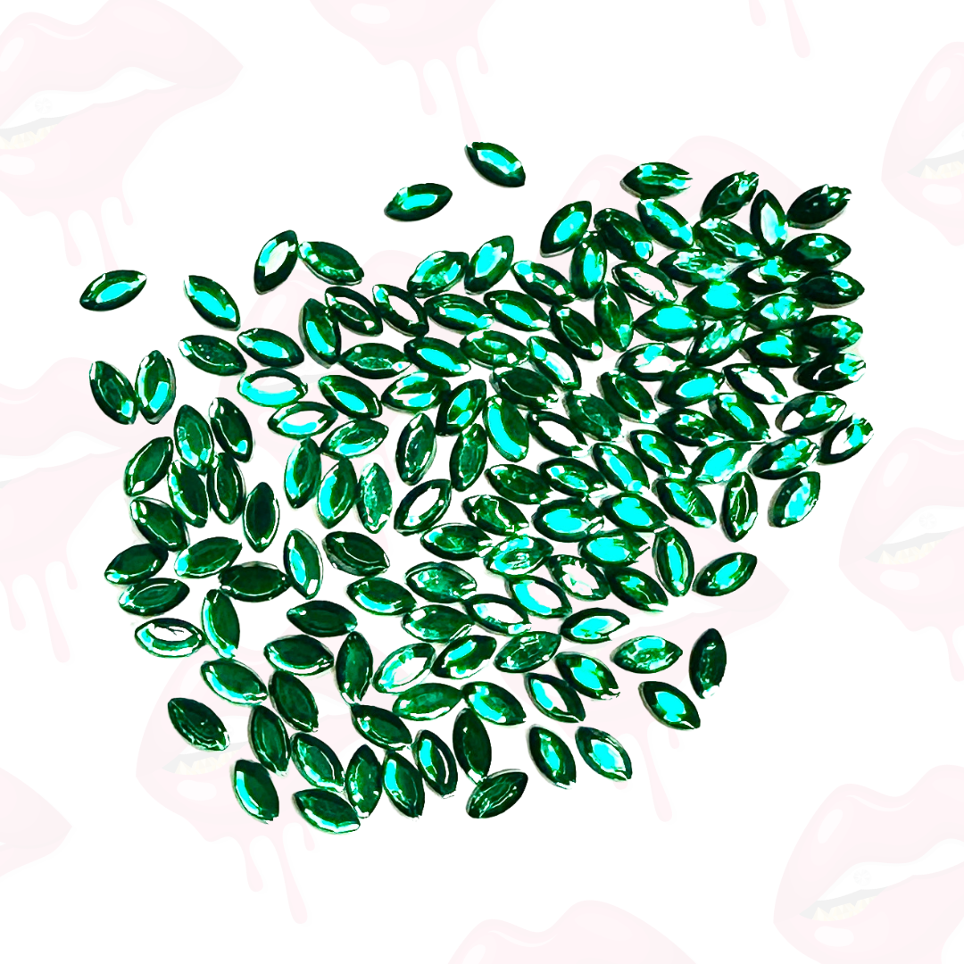 Oval 'Navette' Shape Tooth Gem (10, 20 & 50 pieces)