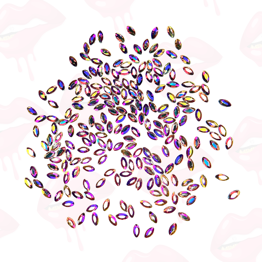 Oval 'Navette' Shape Tooth Gem (10, 20 & 50 pieces)