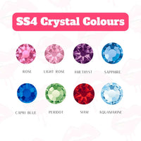 SS4 Crystal Tooth Gem Colour Range
