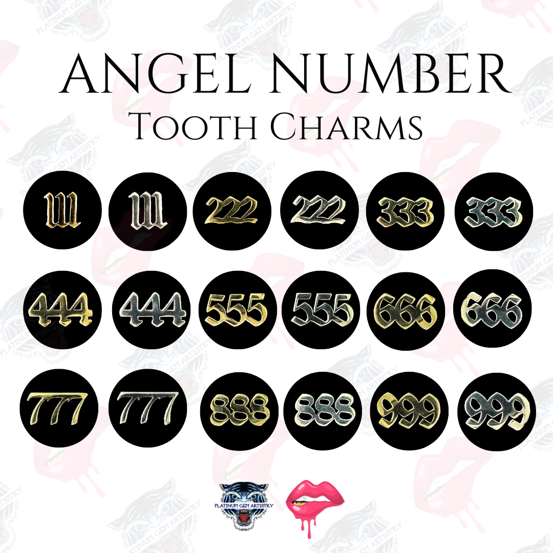 Angel Number Tooth Charms
