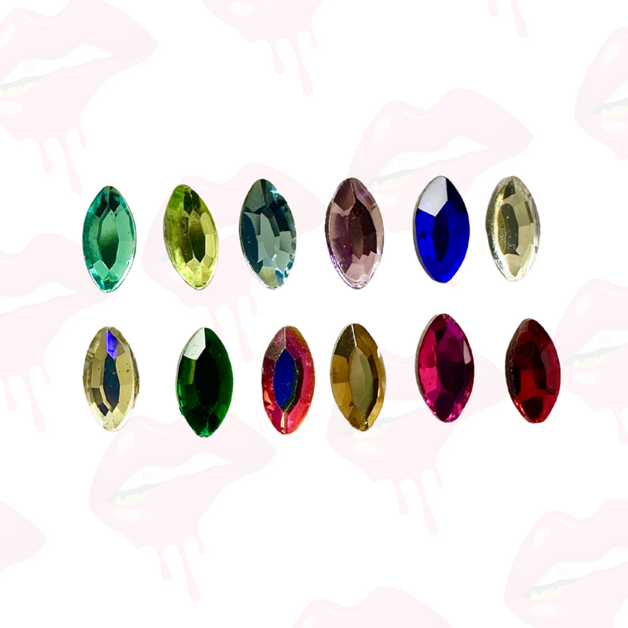 Oval 'Navette' Shape Tooth Gem (10, 20 & 50 pieces)