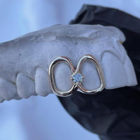 Double Window with Moissanite Stone (Concept Design) - Grillz Australia