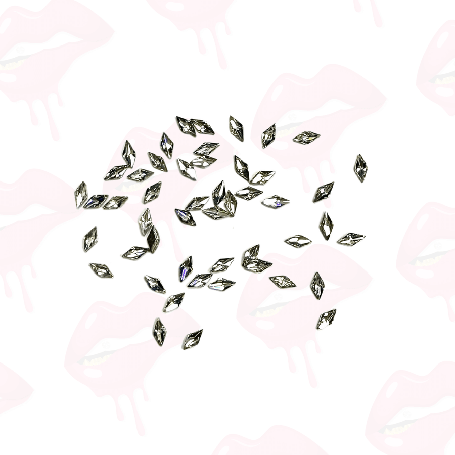 Mini Zirconia Diamonds - White (50 Pieces)