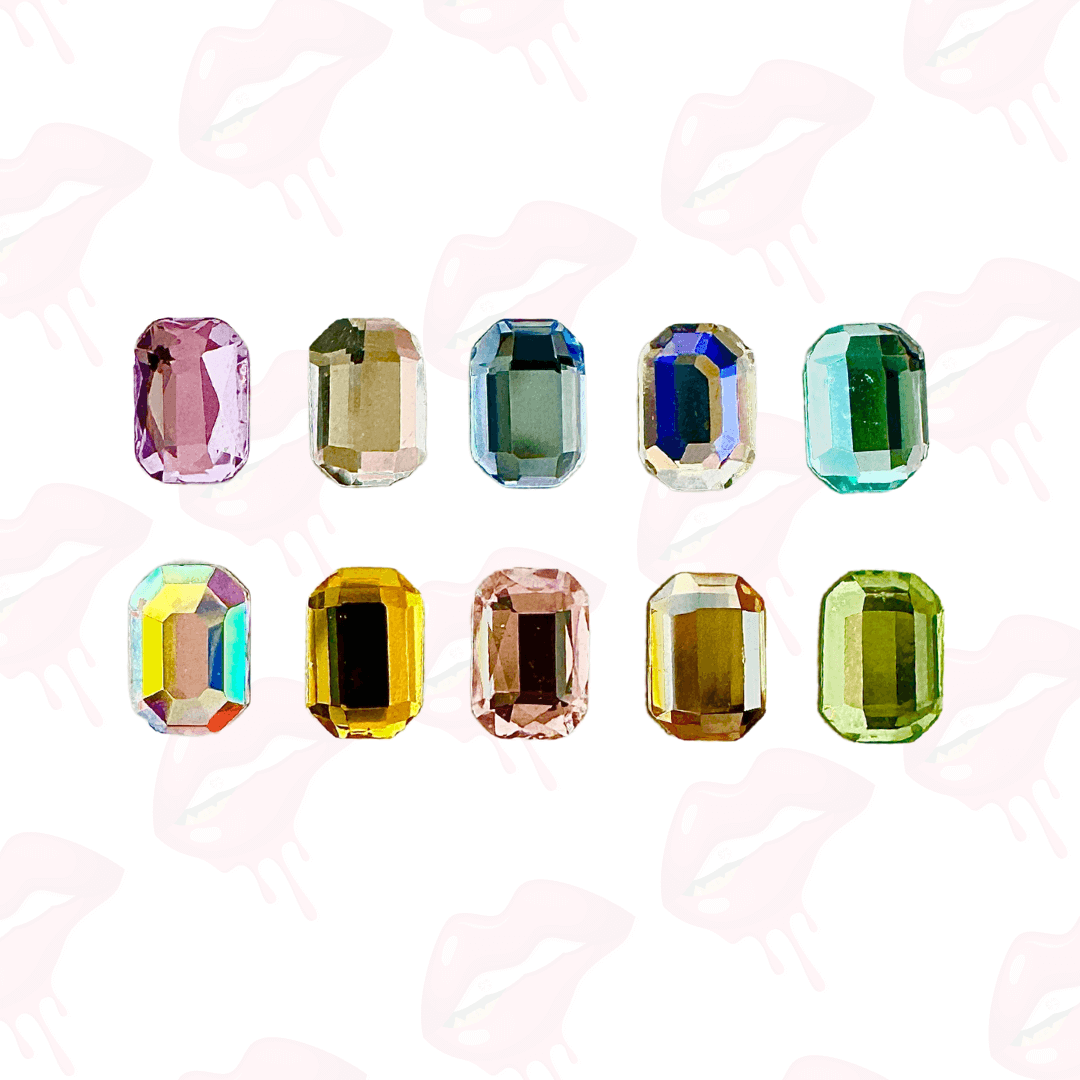 Emerald Shape Tooth Gem (10, 20 & 50 pieces)