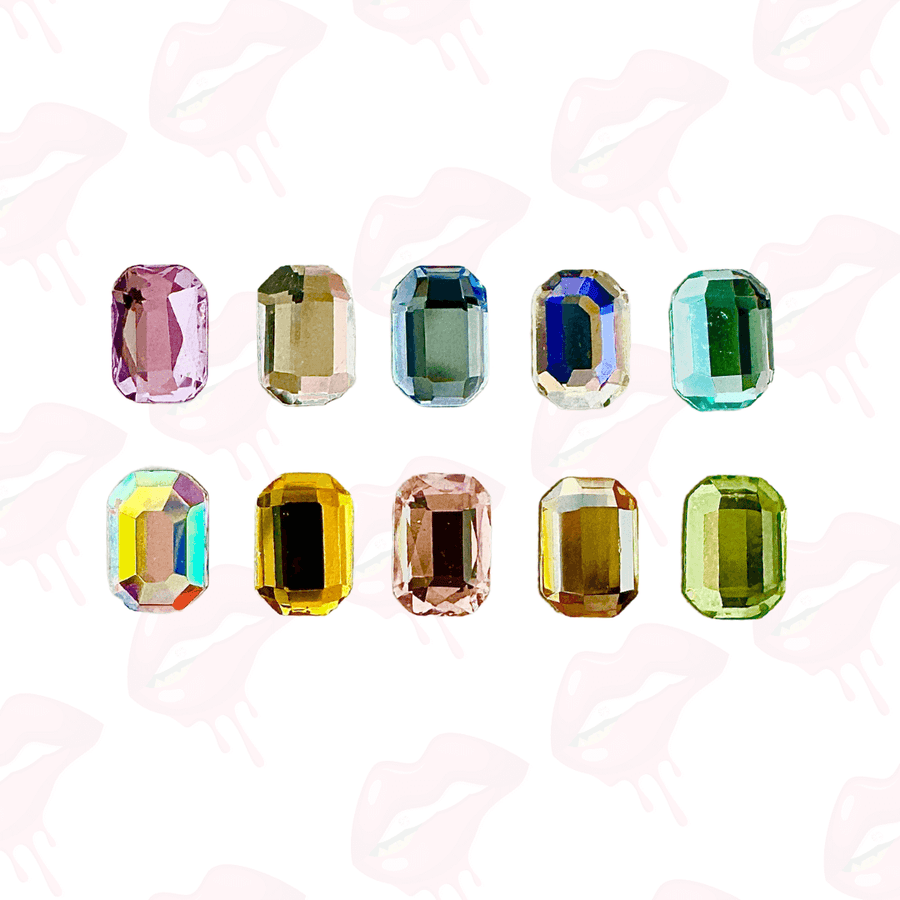 Emerald Shape Tooth Gem (10, 20 & 50 pieces)