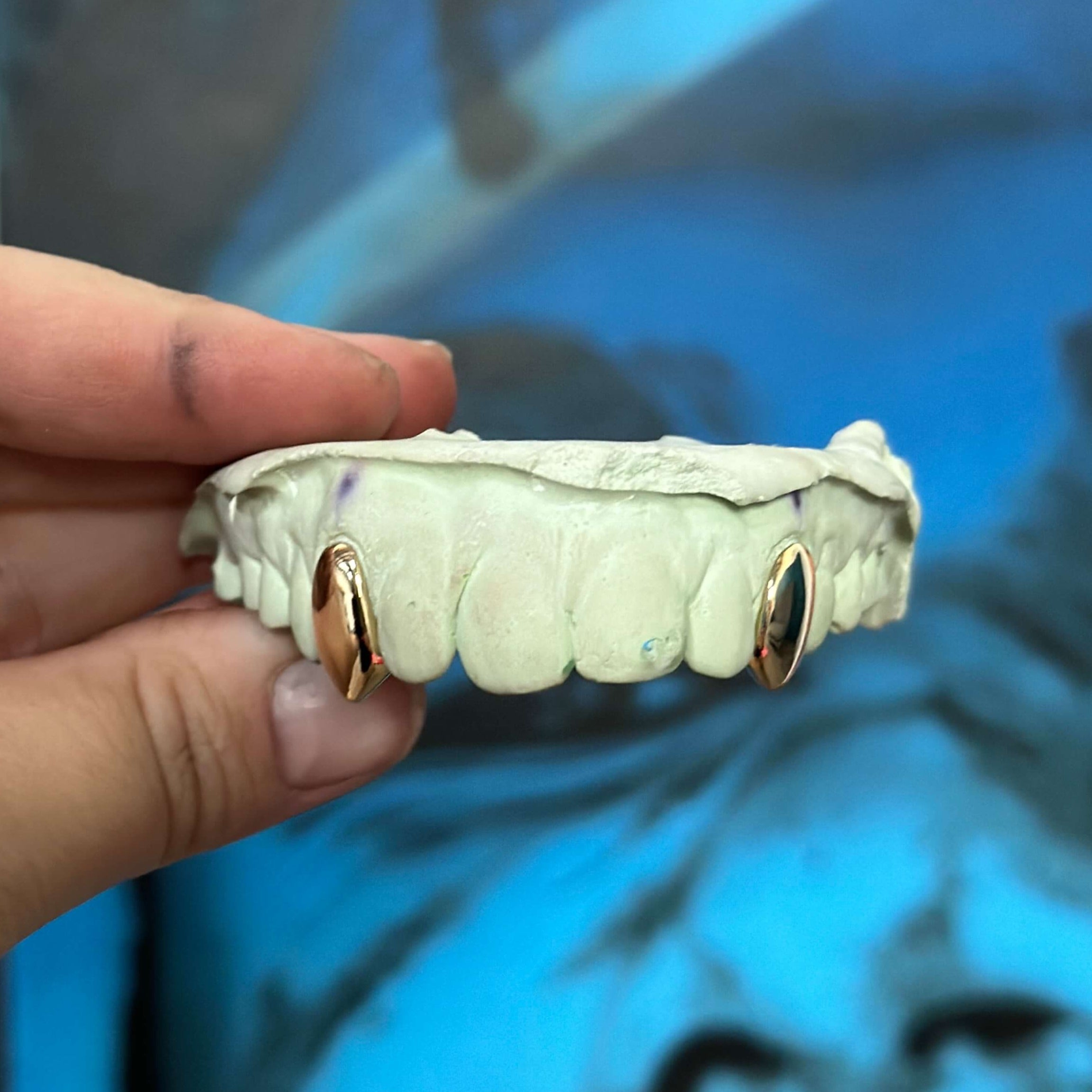 Extended Fang Canines with Back Bar - Grillz Australia