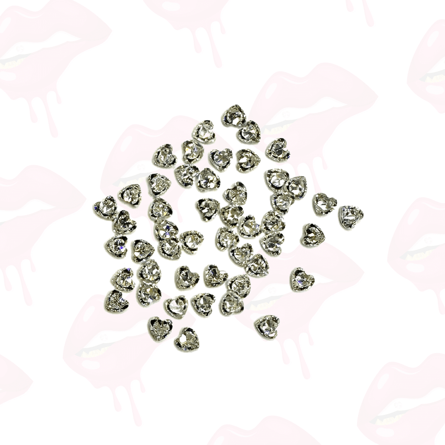 Mini Zirconia Hearts (50 Pieces)