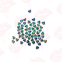 Mini Hearts - White, Pink, Purple, AB (50 Pieces)