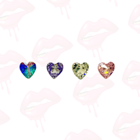 Mini Hearts - White, Pink, Purple, AB (50 Pieces)