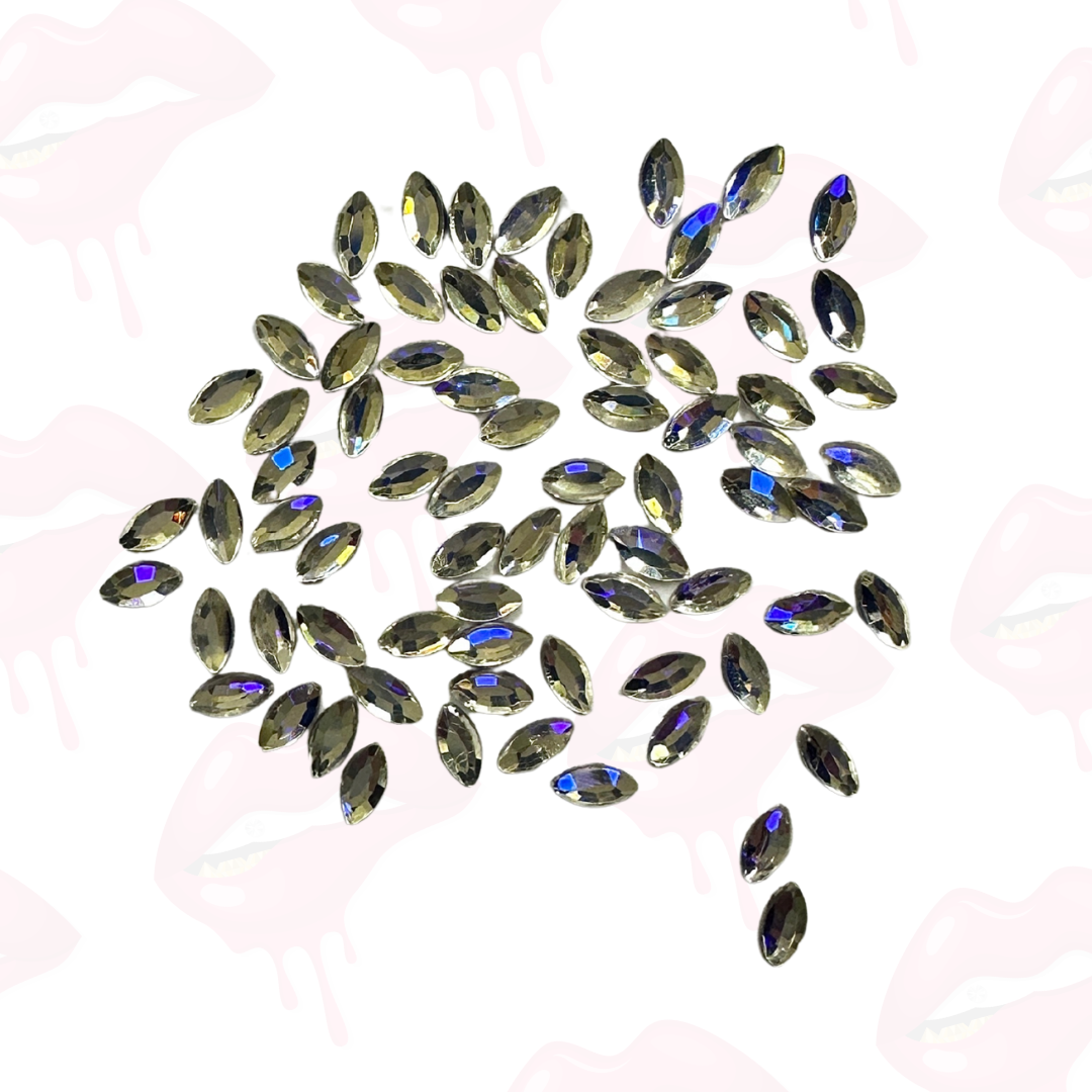 Oval 'Navette' Shape Tooth Gem (10, 20 & 50 pieces)