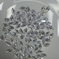 Marquise Zirconia Flatback Tooth Gems - 100 pieces