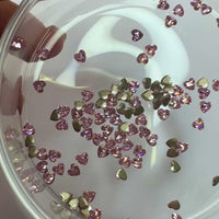 Mini Hearts - White, Pink, Purple, AB (50 Pieces)